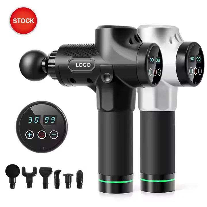 LJ Factory Adjustable Powerful Vibration Deep Tissue Percussion Relax Muscle Booster Massage Gun Custom logo and Private Label