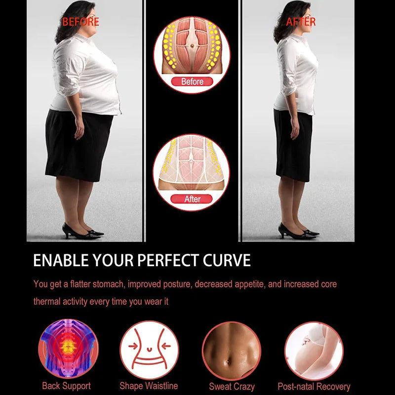 Women Waist Trainer Body Shaper Slimming double closure Waist Cincher Corset Tank Top Push Up Vest Tummy Belly Girdle Modeling