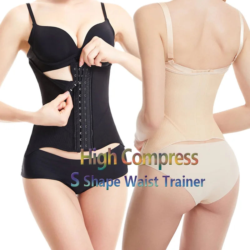 High-End Firm Abdominal Belt 10 Steel Bones Postpartum Body Shaping 4 Rows 13 Buckles Hourglass Type Breast Support Beauty Strip