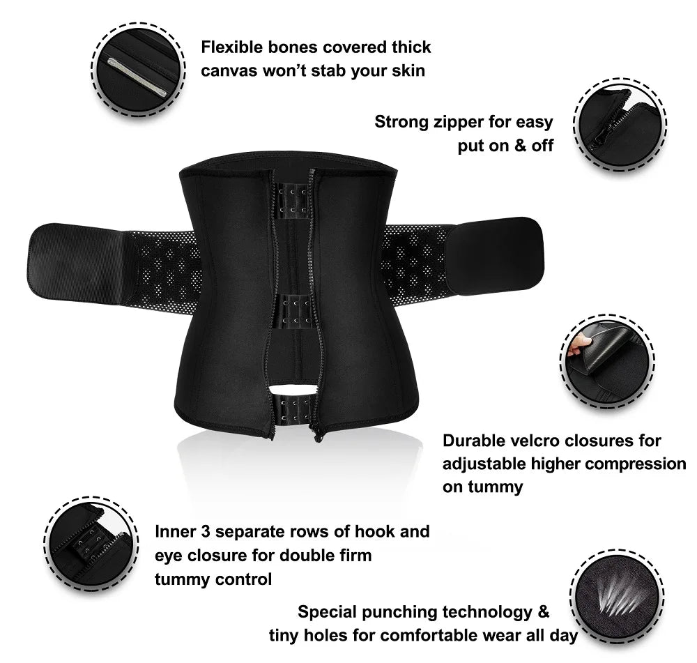 Women Corset Waist Trimmer Belt Slimming Waist Trainer Body Shaper Belly Weight Loss Sport Girdle