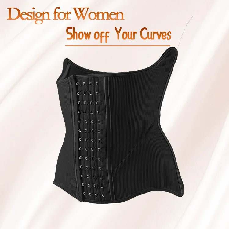High-End Firm Abdominal Belt 10 Steel Bones Postpartum Body Shaping 4 Rows 13 Buckles Hourglass Type Breast Support Beauty Strip