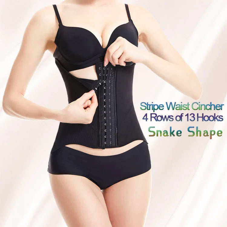 High-End Firm Abdominal Belt 10 Steel Bones Postpartum Body Shaping 4 Rows 13 Buckles Hourglass Type Breast Support Beauty Strip