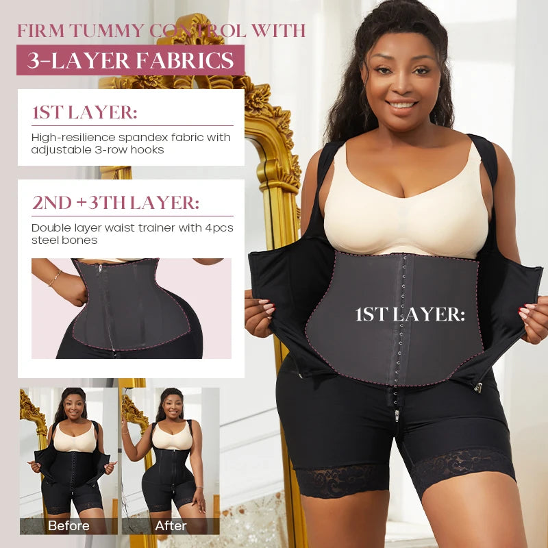 High Compression Tummy Control Stage 1 Colombian Garments Wholesale Post Op Surgery Fajas Colombianas Shapewear for Women
