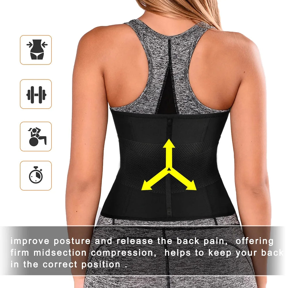 Women Corset Waist Trimmer Belt Slimming Waist Trainer Body Shaper Belly Weight Loss Sport Girdle