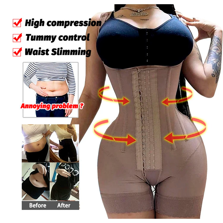 Fajas colombiennes post lipo chirurgical réduisant les shapers post-partum scène 2 BBL Shapewear ventre contrôle corps sculptant gaine