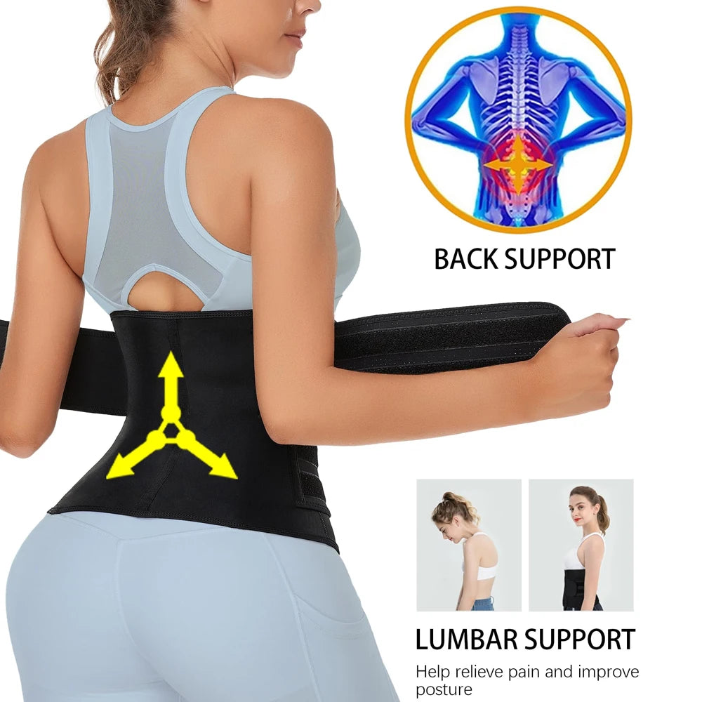 Entraîneur de taille 1 pièce pour hommes et femmes, tondeuse de sueur de Sauna, enveloppement de ventre, bande mince de graisse du ventre, enveloppes d'estomac, Spor