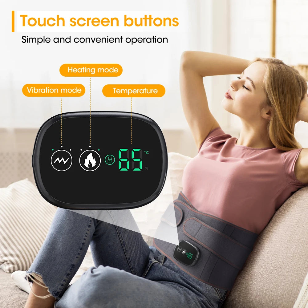 Ohio eur de taille chauffant électrique, nouvelle mise à niveau, ceinture de soutien, vibration, compression chaude, ceinture de renfort, relaxation dorsale, réglage à 3 vitesses