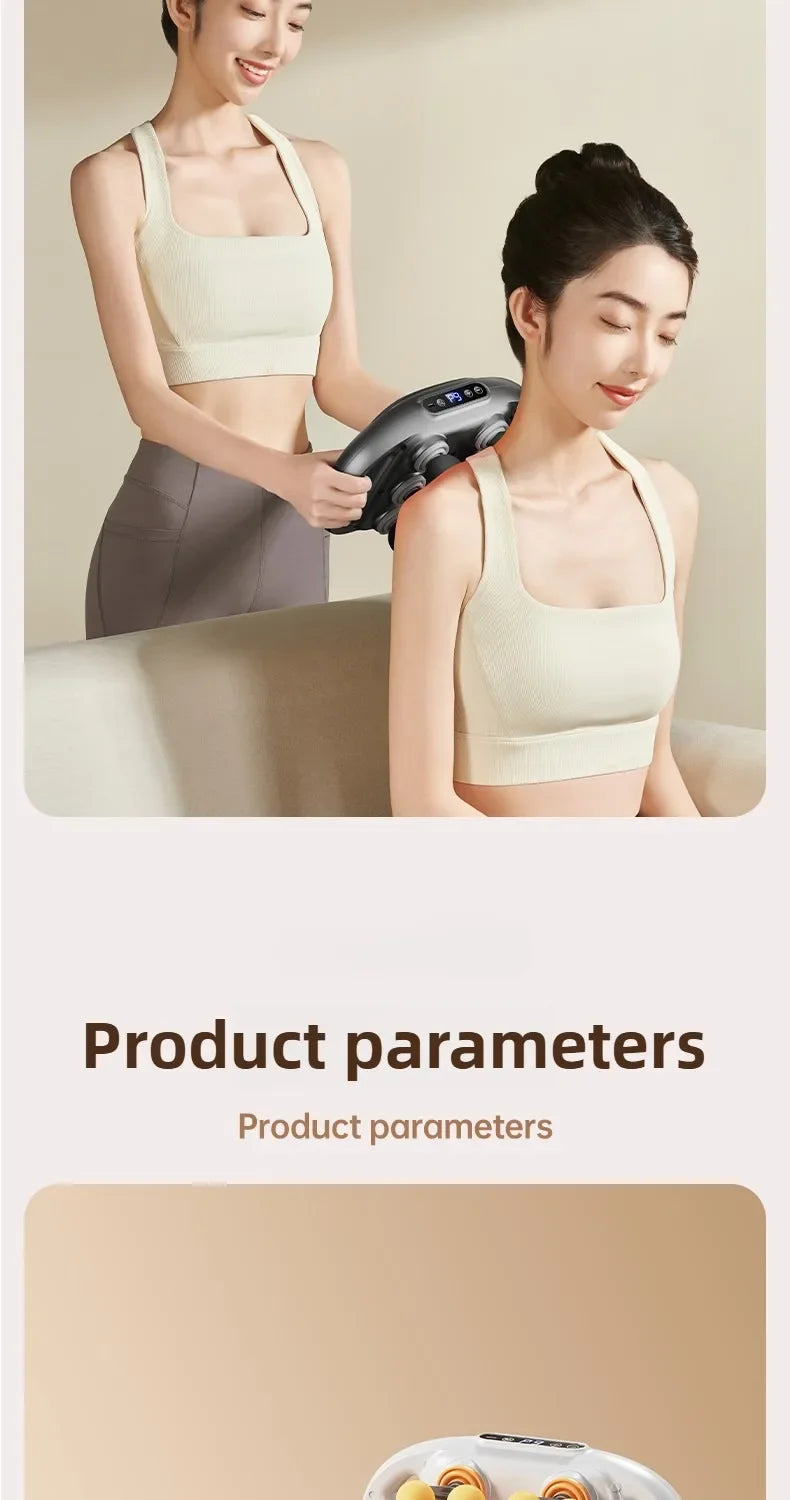 JAIYORL 24 têtes de Massage pistolet de Massage tissus profonds muscles qualité professionnelle haute qualité sans fil fréquence Vibration Masajeador
