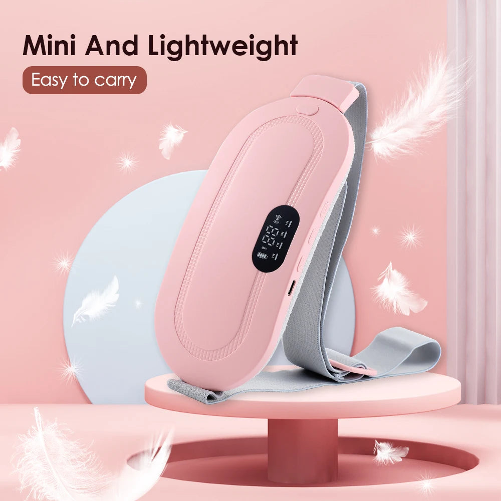 Coussin chauffant électrique masseur de crampes menstruelles ceinture femmes soins de la période dispositif de compression chaude Vibration abdominale ulter ceinture chauffante