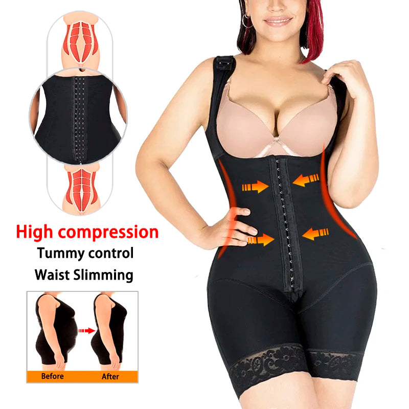 TUNIControl-Body Shaper pour femme, gaine amincissante, ventre plat, vêtements en saillie, costume de batterie post-partum, corset