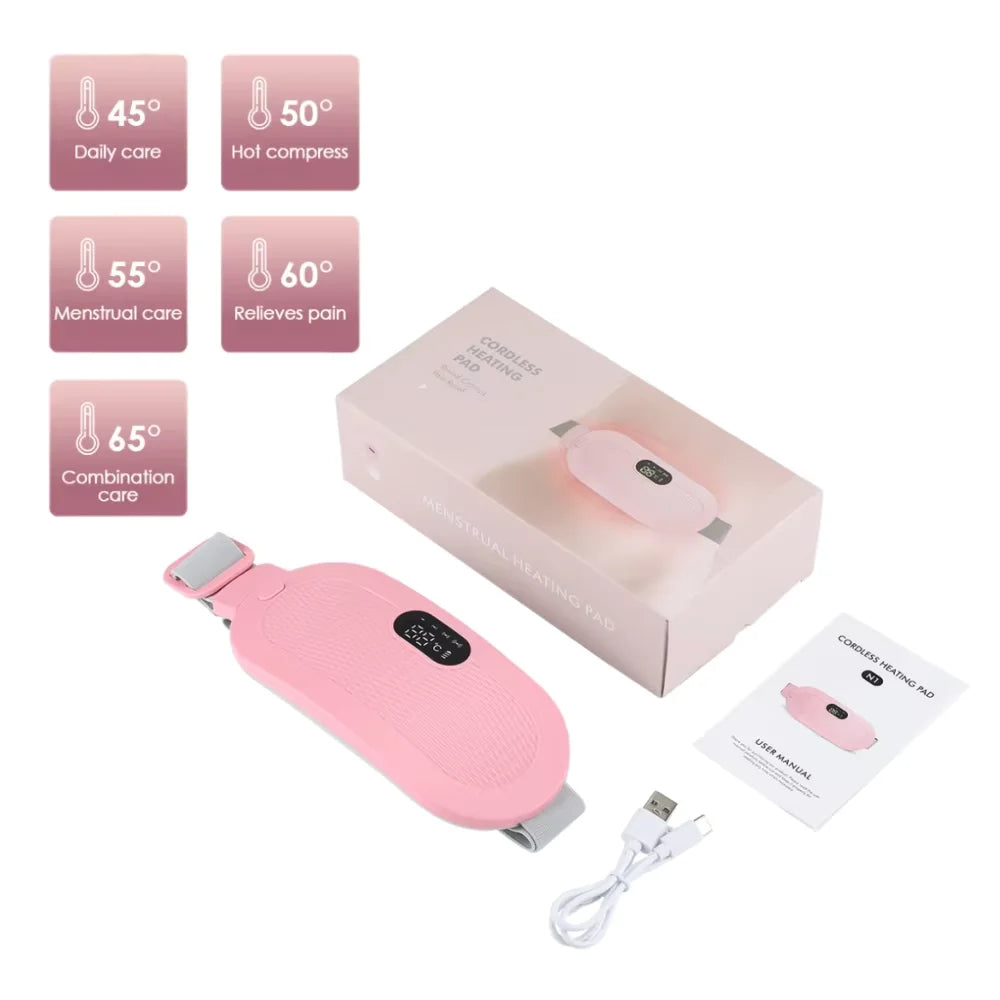 Coussin chauffant électrique masseur de crampes menstruelles ceinture femmes soins de la période dispositif de compression chaude Vibration abdominale ulter ceinture chauffante