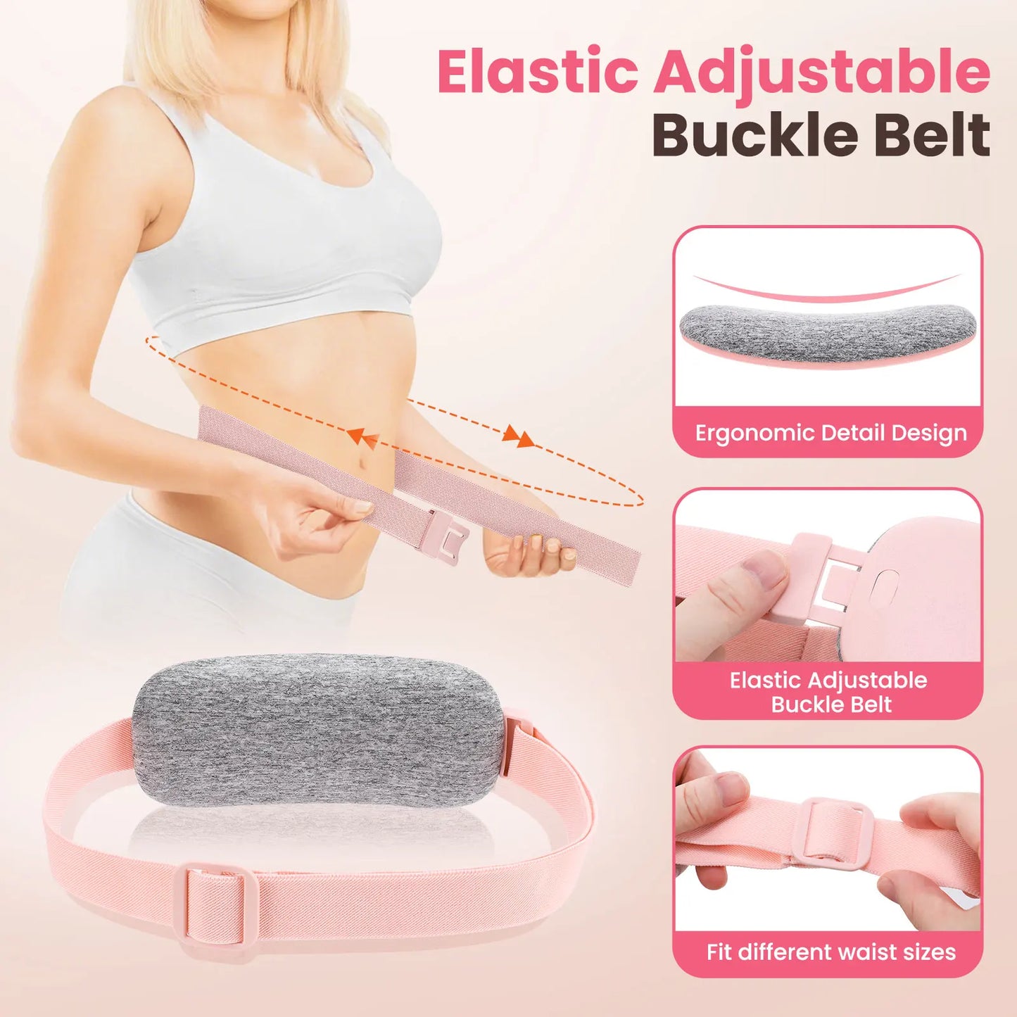 Coussin chauffant électrique masseur de crampes menstruelles ceinture femmes soins de la période dispositif de compression chaude Vibration abdominale ulter ceinture chauffante