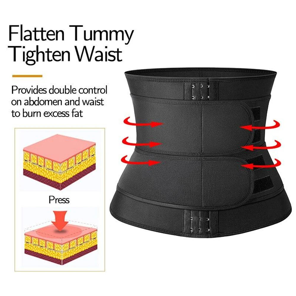 Entraîneur de taille 1 pièce pour hommes et femmes, tondeuse de sueur de Sauna, enveloppement de ventre, bande mince de graisse du ventre, enveloppes d'estomac, Spor