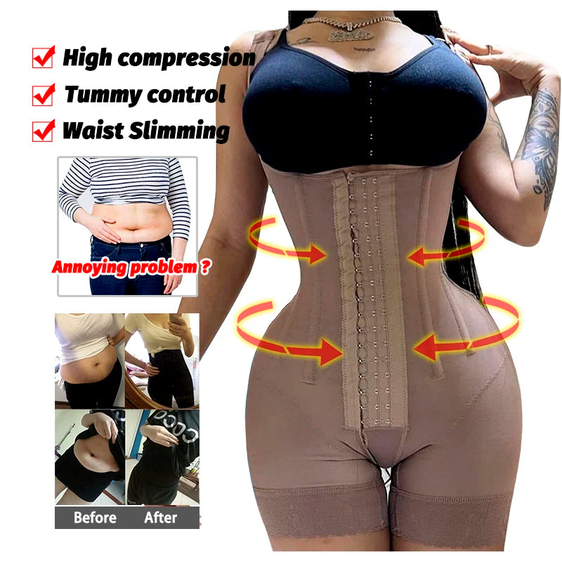 Fajas colombiennes post lipo chirurgical réduisant les shapers post-partum scène 2 BBL Shapewear ventre contrôle corps sculptant gaine