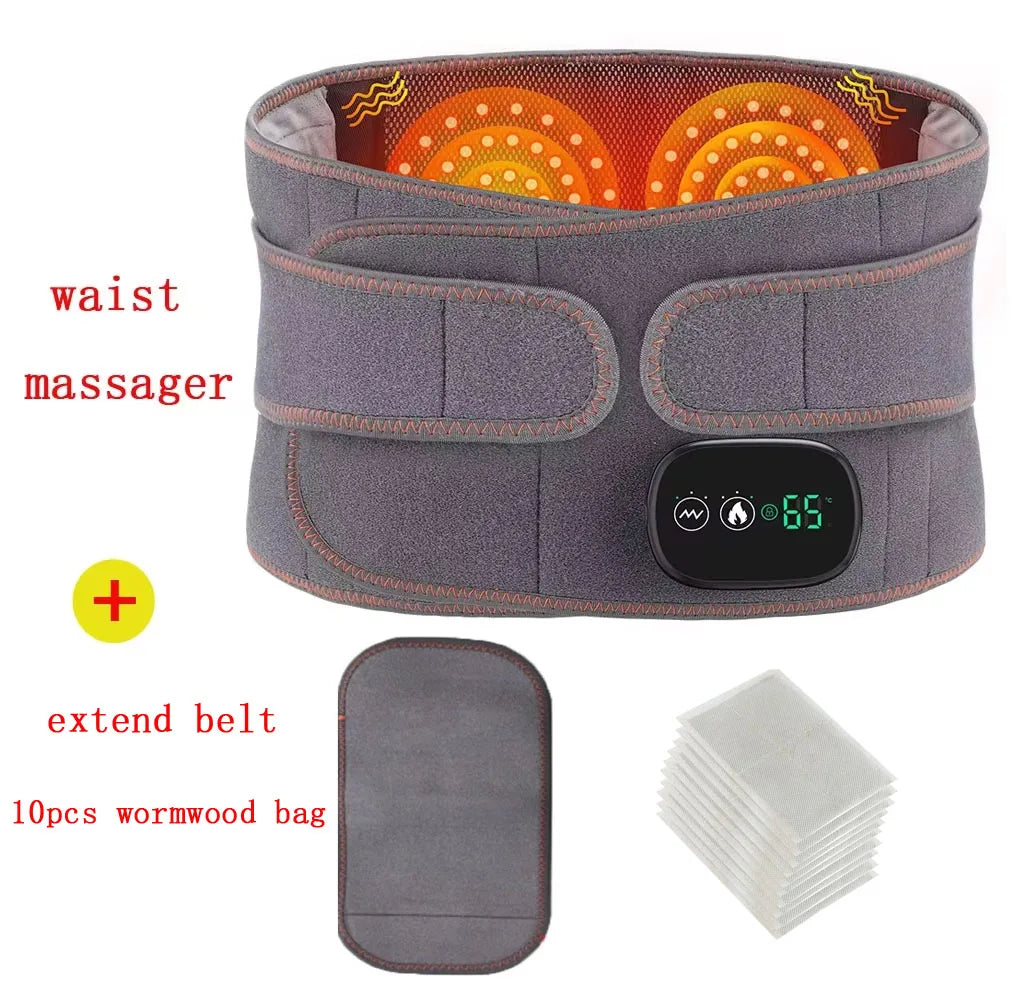 Ohio eur de taille chauffant électrique, nouvelle mise à niveau, ceinture de soutien, vibration, compression chaude, ceinture de renfort, relaxation dorsale, réglage à 3 vitesses