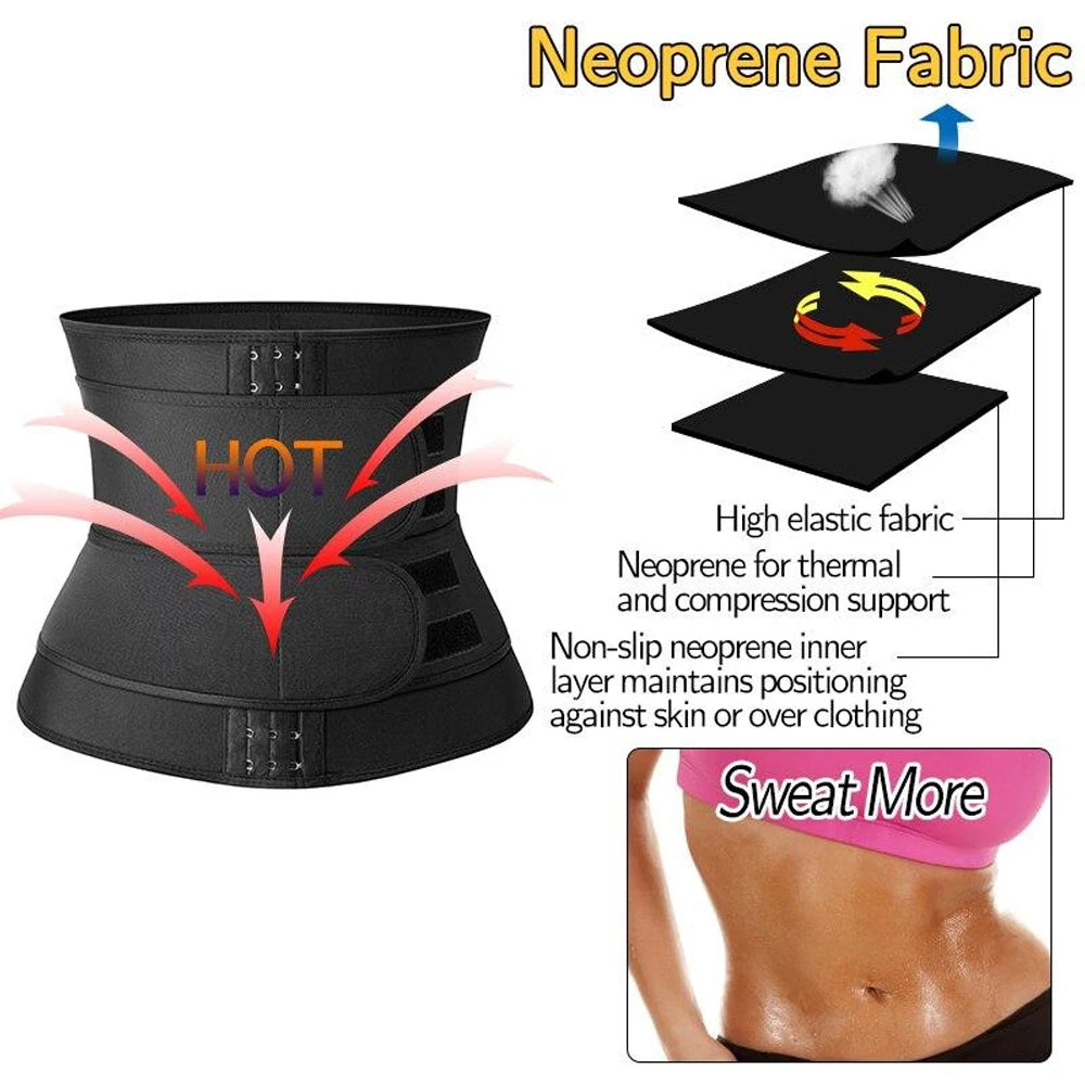 Entraîneur de taille 1 pièce pour hommes et femmes, tondeuse de sueur de Sauna, enveloppement de ventre, bande mince de graisse du ventre, enveloppes d'estomac, Spor