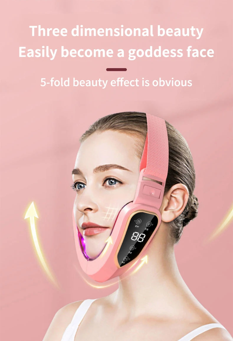 Masseur de Lifting du visage 12 vitesses masseur Facial électrique ligne V Lifting du visage minceur dispositif de Vibration outil de beauté à usage domestique