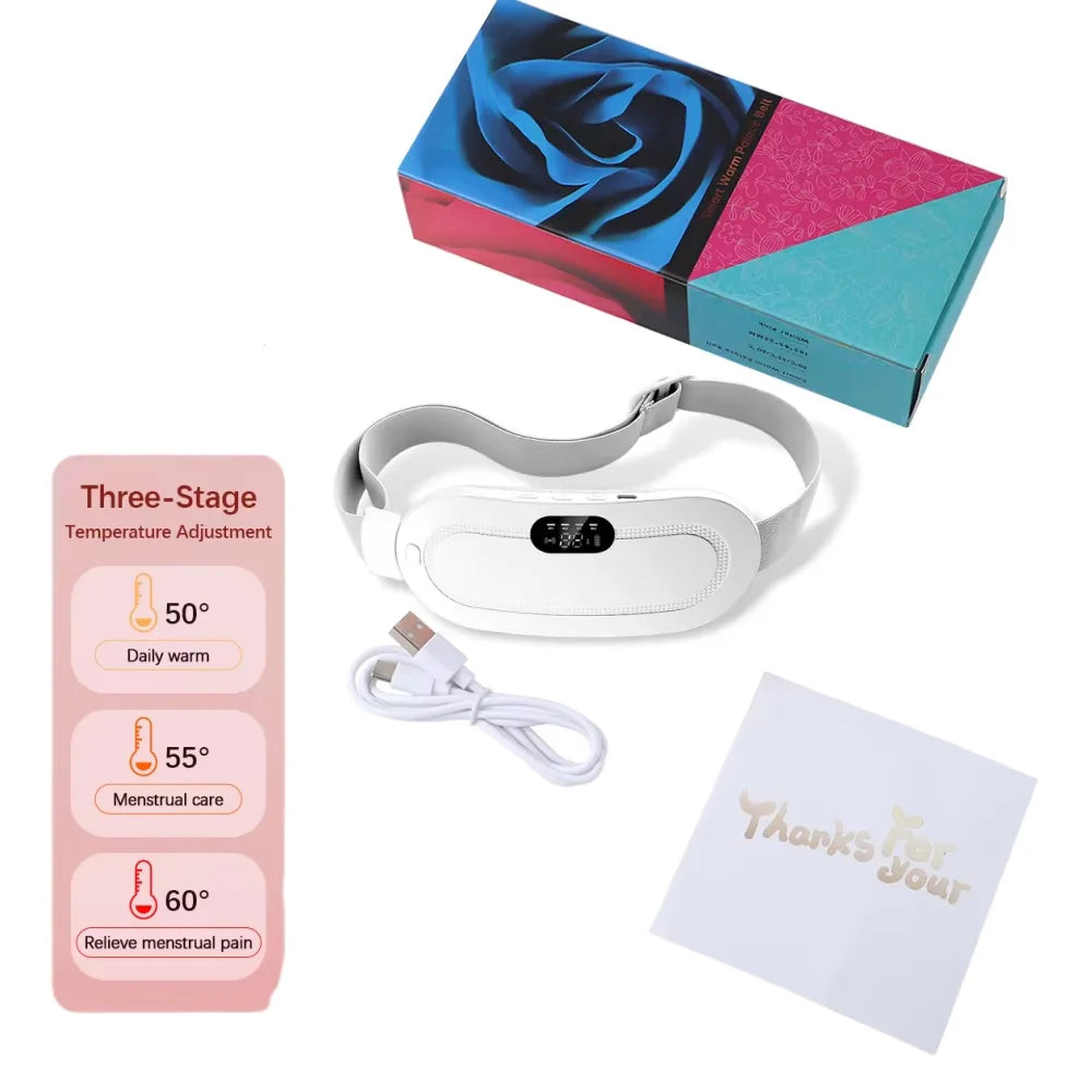 Coussin chauffant électrique masseur de crampes menstruelles ceinture femmes soins de la période dispositif de compression chaude Vibration abdominale ulter ceinture chauffante