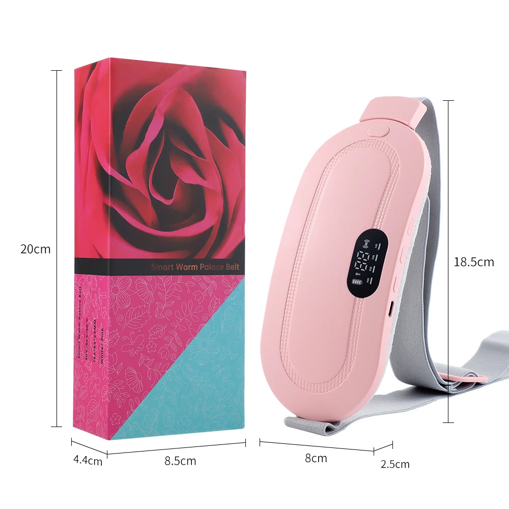 Coussin chauffant électrique masseur de crampes menstruelles ceinture femmes soins de la période dispositif de compression chaude Vibration abdominale ulter ceinture chauffante