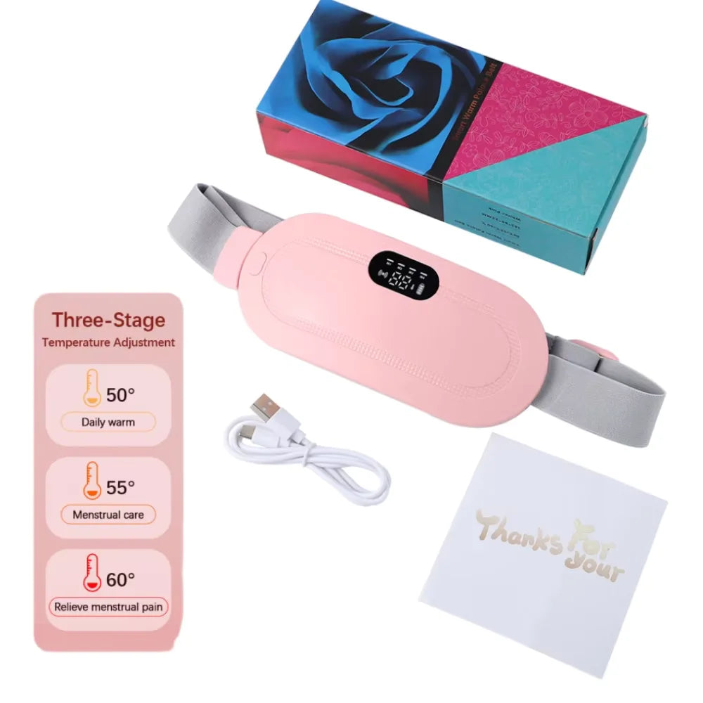 Coussin chauffant électrique masseur de crampes menstruelles ceinture femmes soins de la période dispositif de compression chaude Vibration abdominale ulter ceinture chauffante