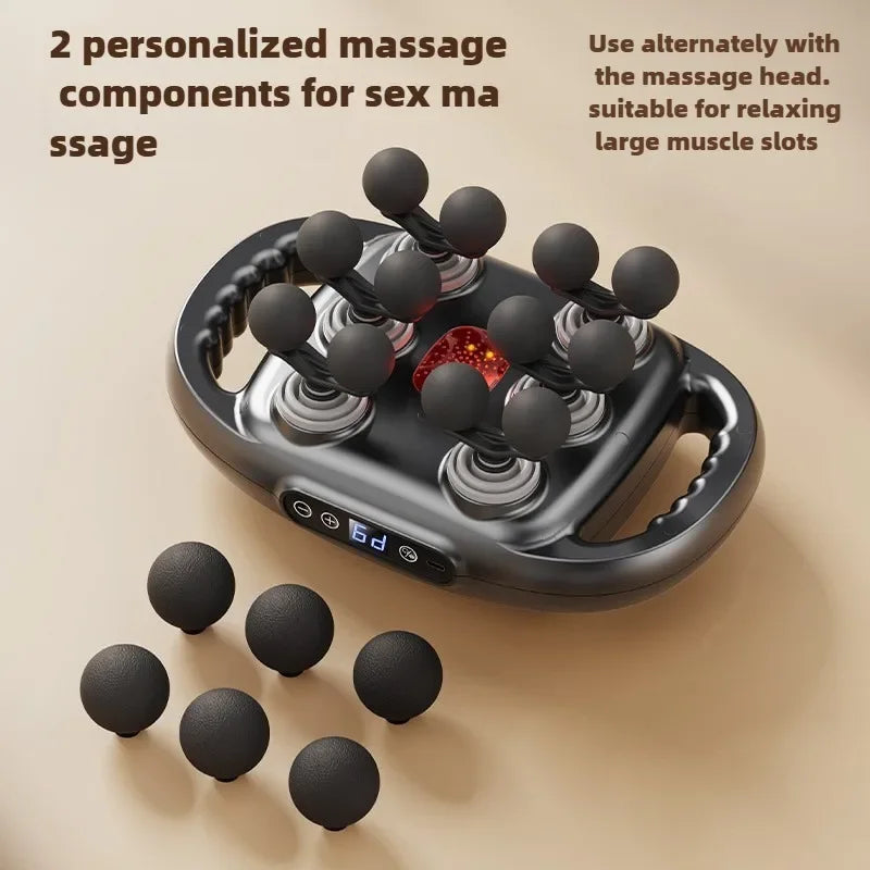 JAIYORL 24 têtes de Massage pistolet de Massage tissus profonds muscles qualité professionnelle haute qualité sans fil fréquence Vibration Masajeador