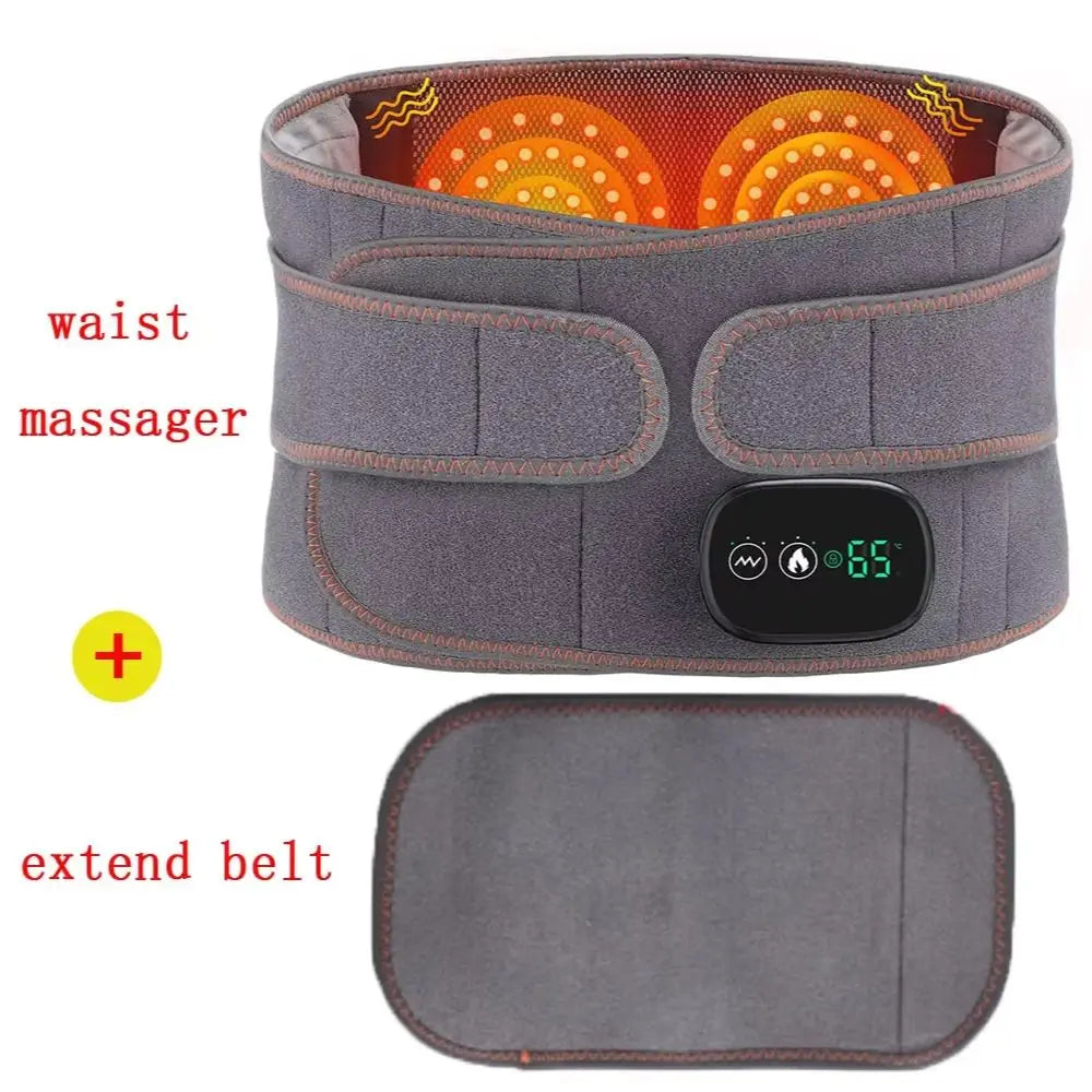 Ohio eur de taille chauffant électrique, nouvelle mise à niveau, ceinture de soutien, vibration, compression chaude, ceinture de renfort, relaxation dorsale, réglage à 3 vitesses