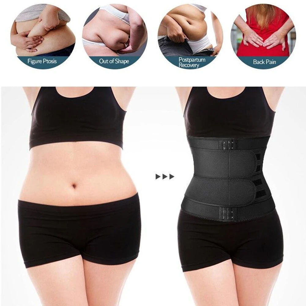 Entraîneur de taille 1 pièce pour hommes et femmes, tondeuse de sueur de Sauna, enveloppement de ventre, bande mince de graisse du ventre, enveloppes d'estomac, Spor