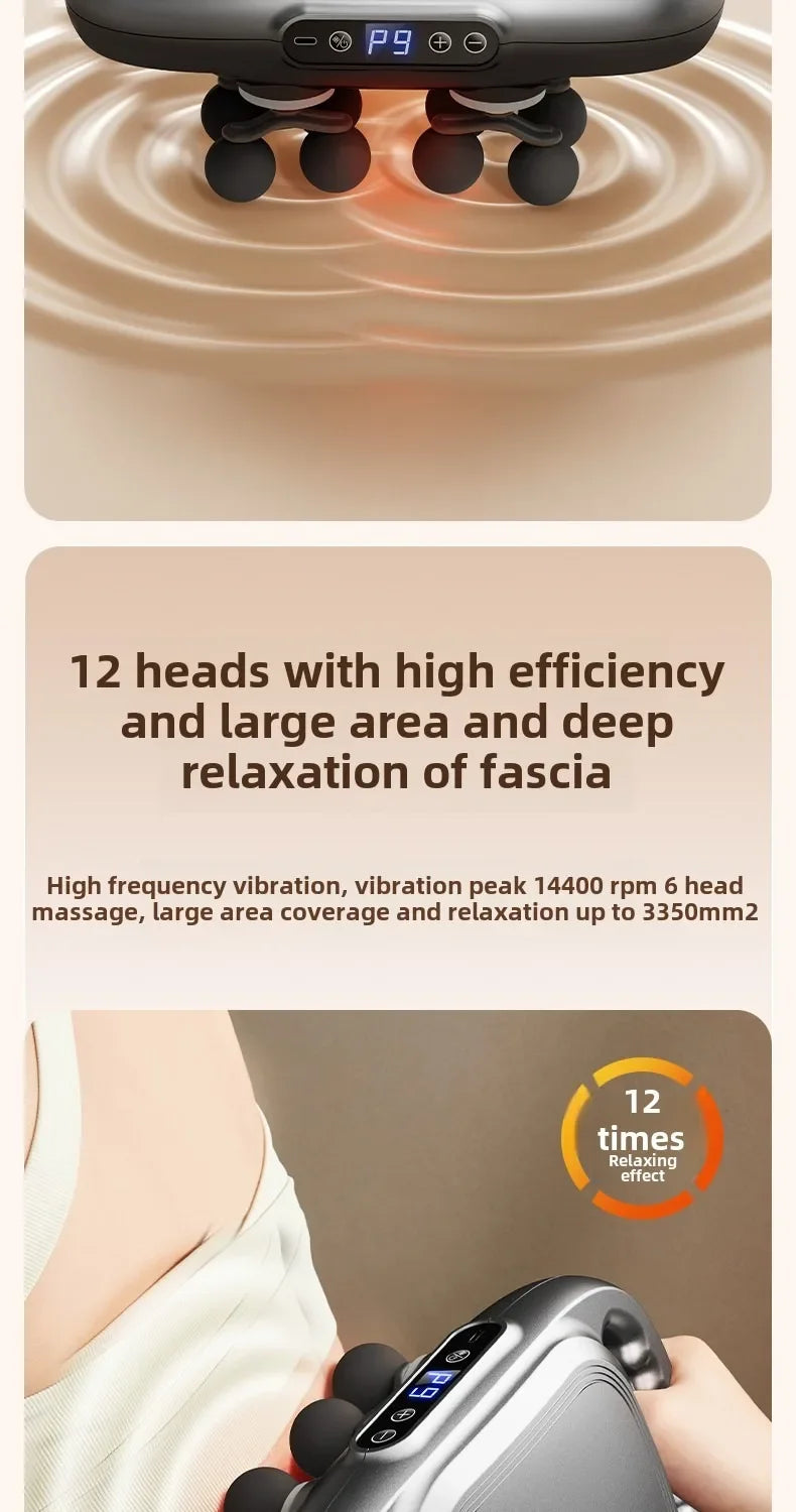 JAIYORL 24 têtes de Massage pistolet de Massage tissus profonds muscles qualité professionnelle haute qualité sans fil fréquence Vibration Masajeador