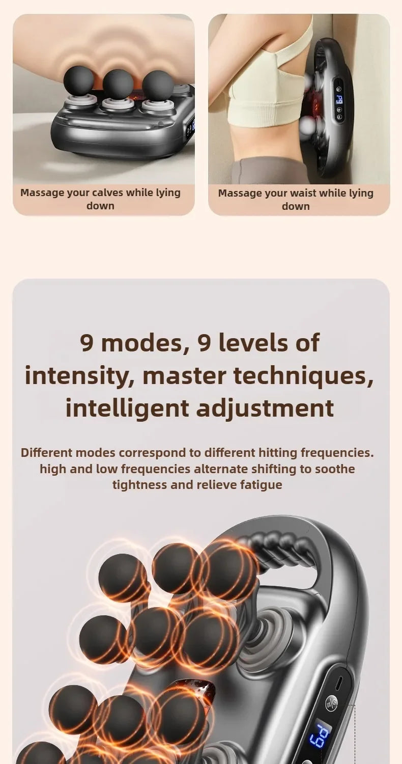 JAIYORL 24 têtes de Massage pistolet de Massage tissus profonds muscles qualité professionnelle haute qualité sans fil fréquence Vibration Masajeador