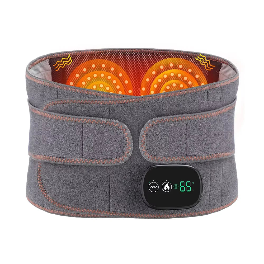 Ohio eur de taille chauffant électrique, nouvelle mise à niveau, ceinture de soutien, vibration, compression chaude, ceinture de renfort, relaxation dorsale, réglage à 3 vitesses