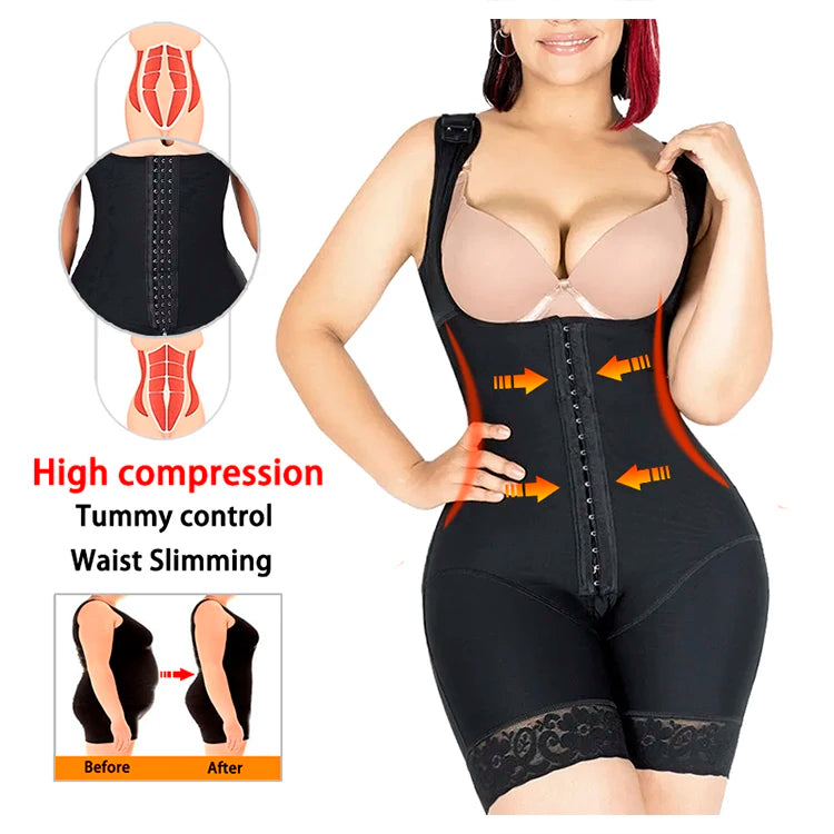 TUNIControl-Body Shaper pour femme, gaine amincissante, ventre plat, vêtements en saillie, costume de batterie post-partum, corset