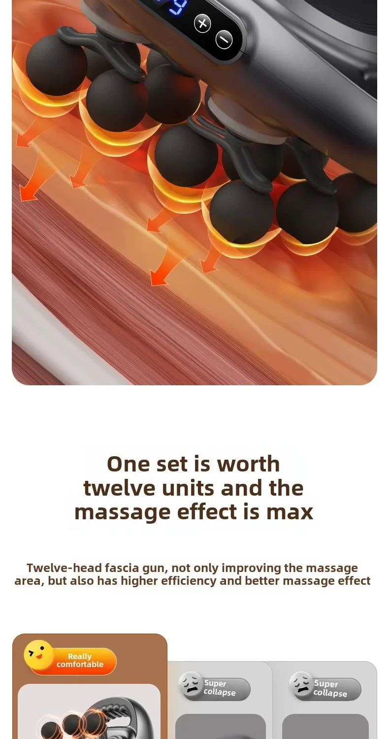 JAIYORL 24 têtes de Massage pistolet de Massage tissus profonds muscles qualité professionnelle haute qualité sans fil fréquence Vibration Masajeador