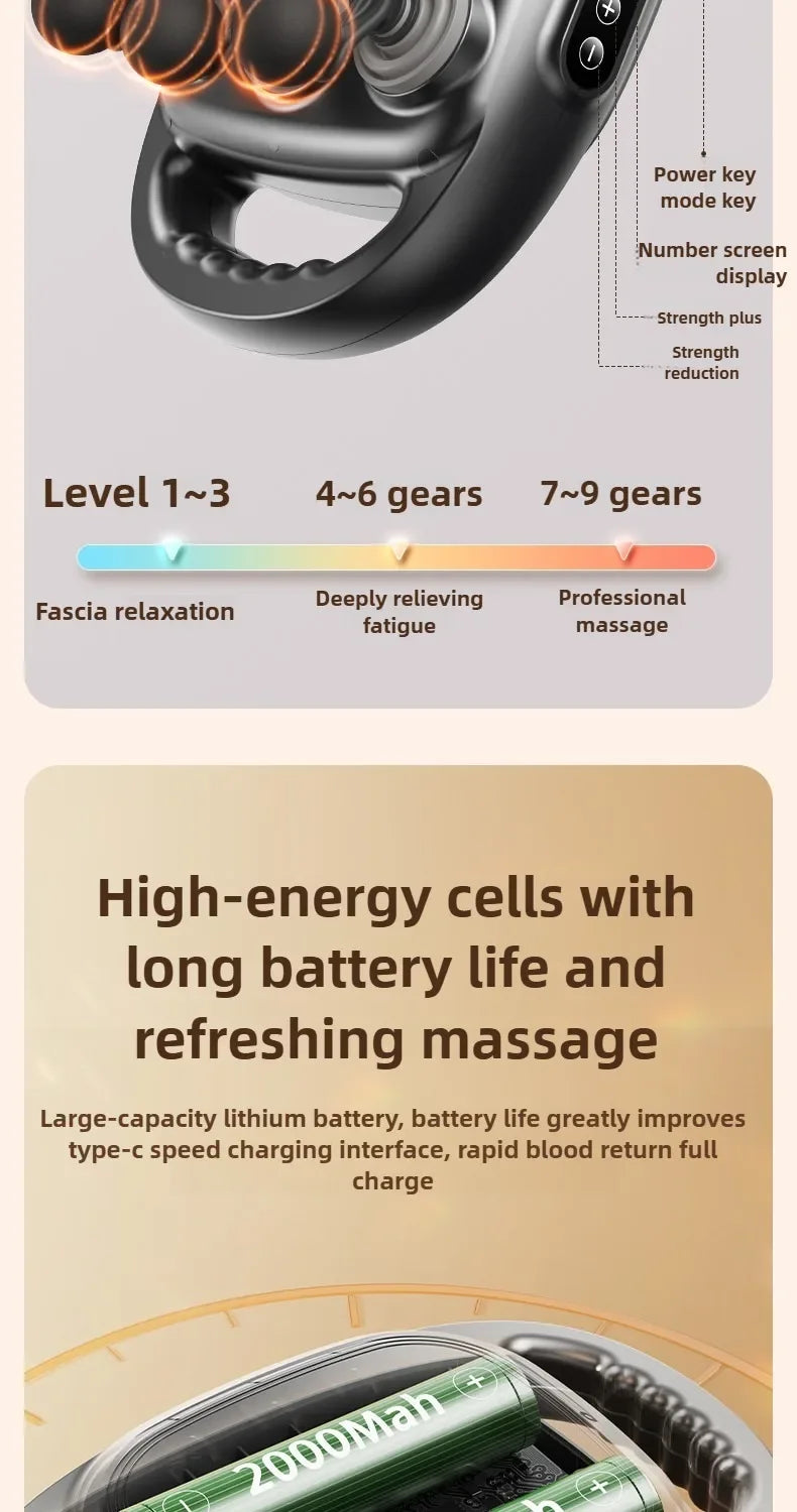 JAIYORL 24 têtes de Massage pistolet de Massage tissus profonds muscles qualité professionnelle haute qualité sans fil fréquence Vibration Masajeador