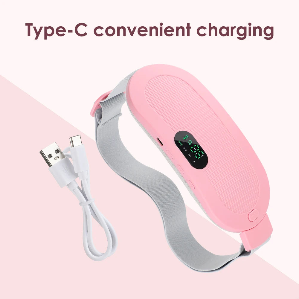 Coussin chauffant électrique masseur de crampes menstruelles ceinture femmes soins de la période dispositif de compression chaude Vibration abdominale ulter ceinture chauffante