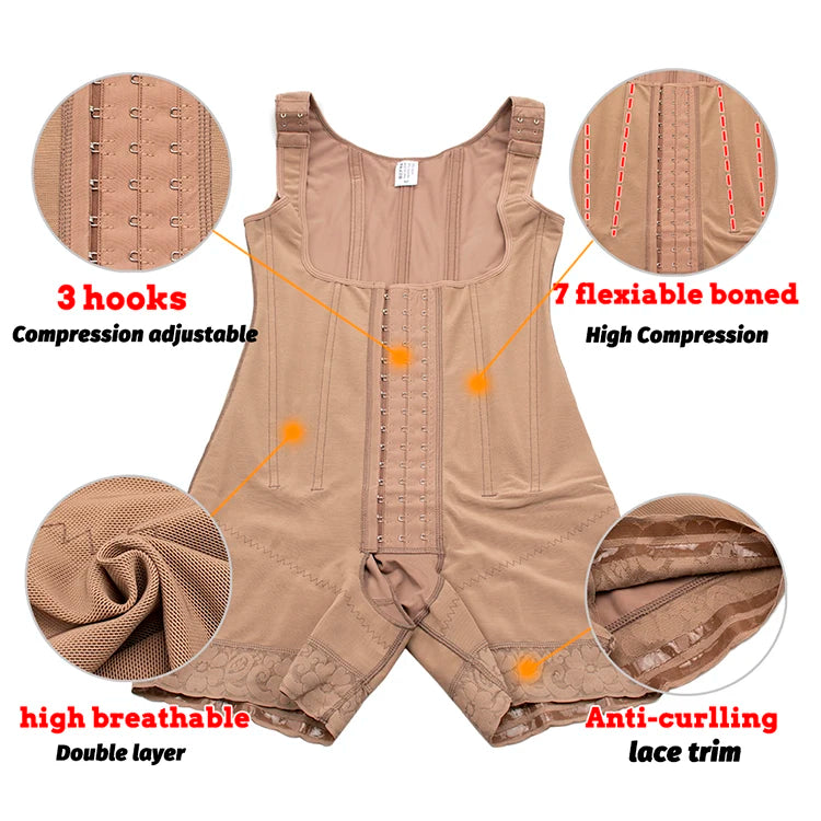 Fajas colombiennes post lipo chirurgical réduisant les shapers post-partum scène 2 BBL Shapewear ventre contrôle corps sculptant gaine