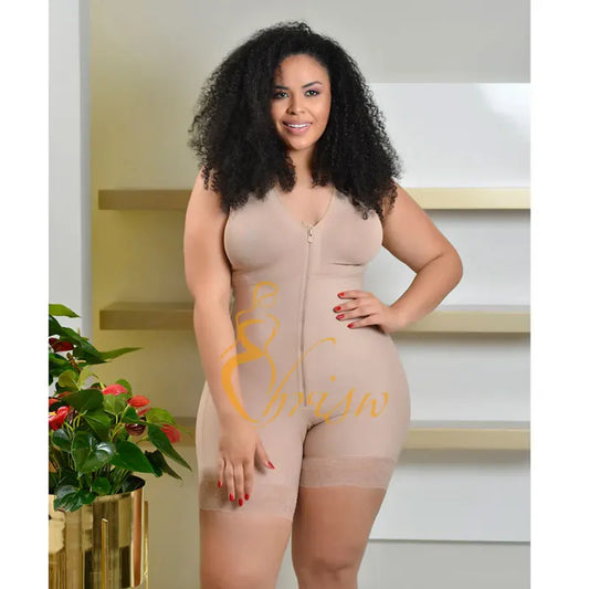 Ehrisw Brand LIPOSCULPTURE SHAPEWEAR WITH BRA and SLEEVES Women Shapers Zipper Crotch Girdle Butt Lifter Shapewear Tummy Tuck
