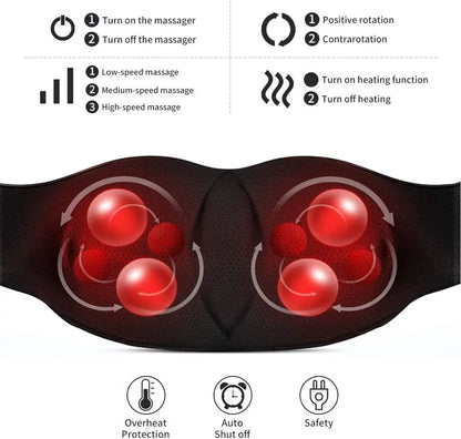 2024 New Arrivals Cervical Neck Massager Deep Tissue Back Neck Massager Shoulders Massage Pain Relief