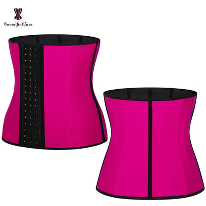 Black Champagne Rose Adjustable Waist Trainer Shapers Colombian Girdles 100% Latex Trainer Corset 9 Steel Bones for Weight Loss