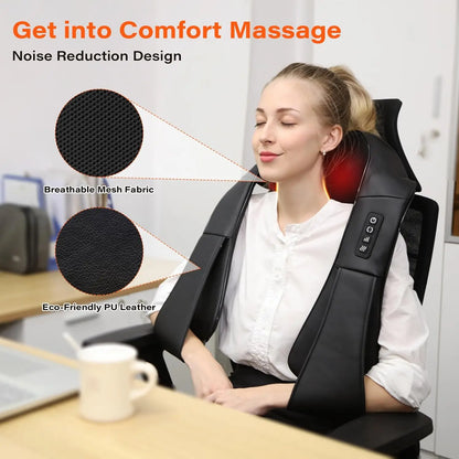 2024 New Arrivals Cervical Neck Massager Deep Tissue Back Neck Massager Shoulders Massage Pain Relief