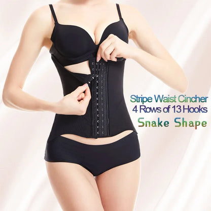 High-End Firm Abdominal Belt 10 Steel Bones Postpartum Body Shaping 4 Rows 13 Buckles Hourglass Type Breast Support Beauty Strip