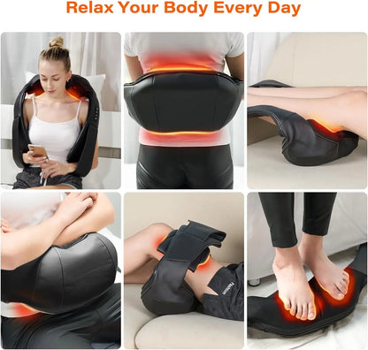 2024 New Arrivals Cervical Neck Massager Deep Tissue Back Neck Massager Shoulders Massage Pain Relief
