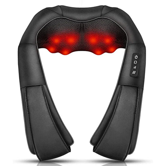 100% Original Deep Tissue Kneading Shiatsu Massage Neck & Shoulder Massager with Electric Adjustable Heat Muscle Pain Relief