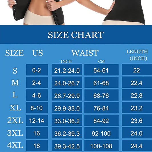 Corsets for Women Waist Trainer Zipper Vest Sports Girdle Tummy Control Body Shaper Cincher Workout Tank Top Loss Weigth Slim
