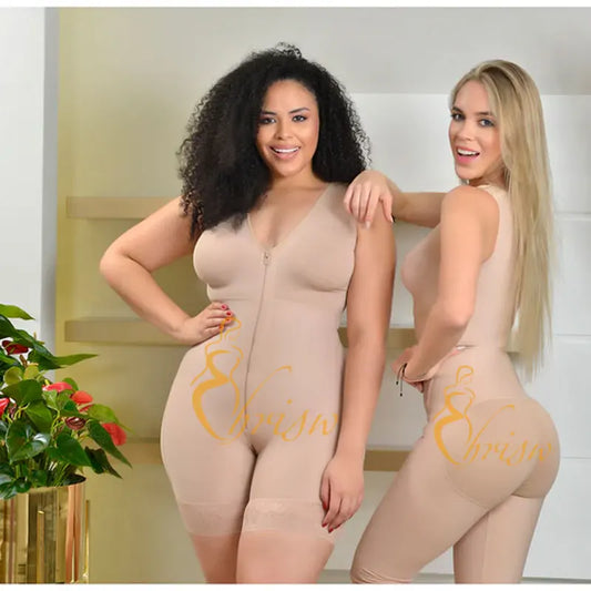 Ehrisw Brand LIPOSCULPTURE SHAPEWEAR WITH BRA and SLEEVES Women Shapers Zipper Crotch Girdle Butt Lifter Shapewear Tummy Tuck