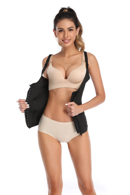 Corset de sport à fermeture éclair pour femmes, ceinture de contrôle du ventre, modelage du corps, Cincher, débardeur d'entraînement, perte de poids, Slim