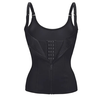 Women Waist Trainer Body Shaper Slimming double closure Waist Cincher Corset Tank Top Push Up Vest Tummy Belly Girdle Modeling