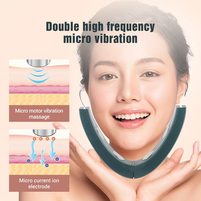 Appareil de levage du visage, masseur vibrant amincissant, chauffage du visage, Double menton, ceinture de levage en forme de V, masseur à compresse chaude pour le visage