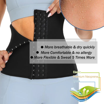 Entraîneur de taille 1 pièce pour hommes et femmes, tondeuse de sueur de Sauna, enveloppement de ventre, bande mince de graisse du ventre, enveloppes d'estomac, Spor