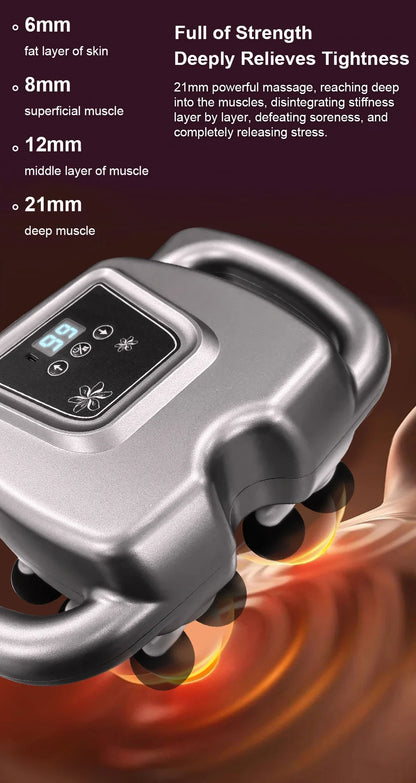 VIBELUX – Pistolet de Massage avec 16 Têtes, 99 Niveaux d’Intensité, Ultra Silencieux