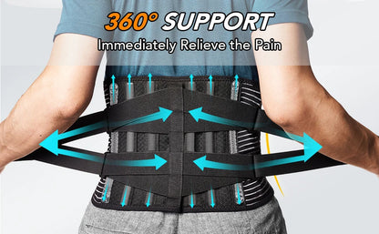 Bretelles arrière ceinture de taille hommes femmes travail soulagement des douleurs dans le bas du dos respirant anti-dérapant colonne vertébrale ceinture de soutien lombaire